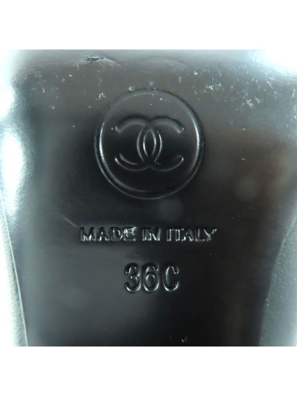 Chanel 22K Coco Mark Leather Ankle Boots with Gold Hardware Black 36 - Picture 15 of 15